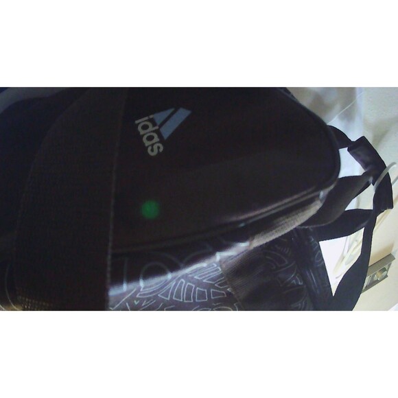 17x9x10" Addidas Floral Print Duffle Bag Black and White - Picture 3 of 8